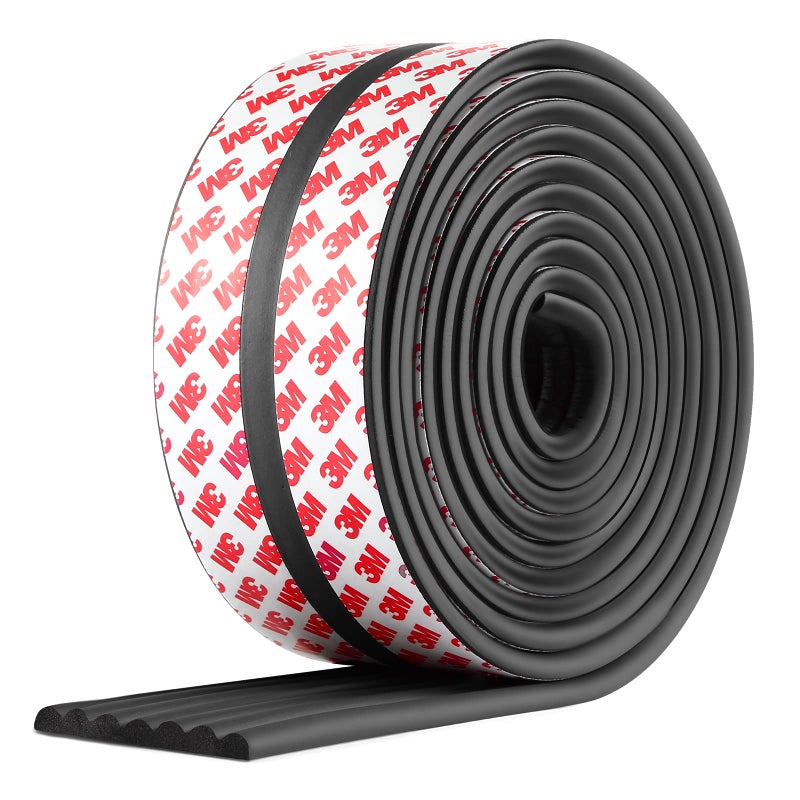 Dovesail Baby Proofing Edge Corner Protector, 16.4 ft Edge Guards Padding with 3M Adhesive, Extra-Wide Soft NBR Rubber Foam Padding, Furniture,Sharp Edge Safety Corner Edge Bumper Guard-Black - Image 1